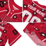 custom cincinnati reds snowflake festive red jersey best selling