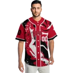 custom cincinnati reds splash swirl red jersey best selling
