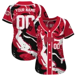 custom cincinnati reds splash swirl red jersey best selling