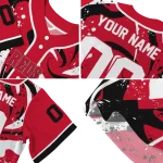 custom cincinnati reds splash swirl red jersey best selling