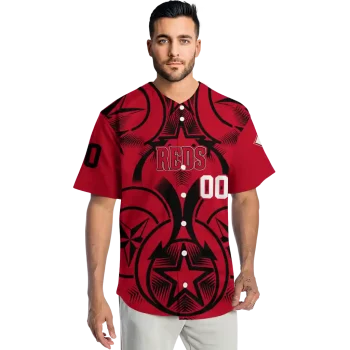 custom cincinnati reds star circle red jersey fashion forward