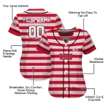 custom cincinnati reds stripe layers red white jersey best selling