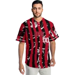 custom cincinnati reds stripe paint red jersey best selling