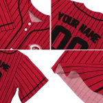 custom cincinnati reds stripe pattern red jersey best selling