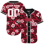 custom cincinnati reds tropical hibiscus black jersey best selling
