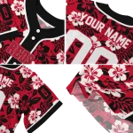 custom cincinnati reds tropical hibiscus black jersey best selling