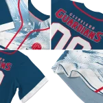 custom cleveland guardians arrow fade navy blue white jersey best selling