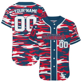 custom cleveland guardians camo splash navy blue jersey best selling