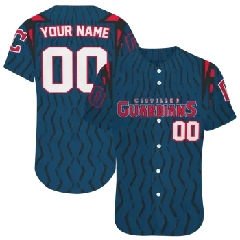 custom cleveland guardians chevron rhythm navy blue jersey best selling