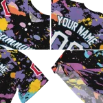 custom cleveland guardians paint splatter black jersey best selling