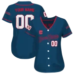 custom cleveland guardians plain classic navy blue jersey best selling