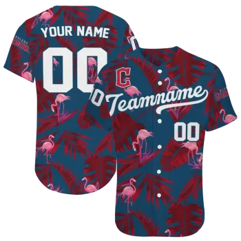custom cleveland guardians tropical flamingo navy blue jersey best selling