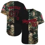 custom cleveland guardians tropical foliage black jersey best selling