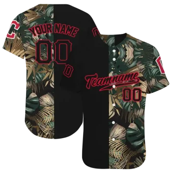 custom cleveland guardians tropical foliage black jersey best selling