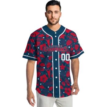 custom cleveland guardians tropical hibiscus seashells navy blue jersey fashion forward