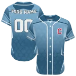 custom cleveland guardians wavy flow navy blue jersey best selling