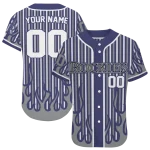 custom colorado rockies blazing stripes blue jersey best selling