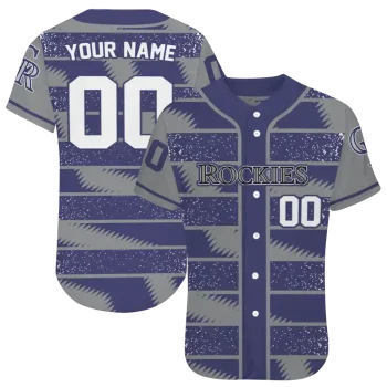 custom colorado rockies edgy stripes blue jersey best selling
