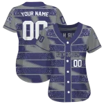 custom colorado rockies edgy stripes blue jersey best selling