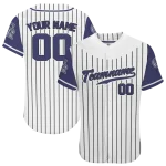 custom colorado rockies pinstripe blue white jersey best selling