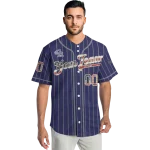 custom colorado rockies vertical stripes blue jersey best selling