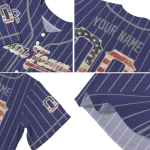 custom colorado rockies vertical stripes blue jersey best selling