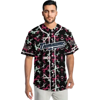 custom detroit tigers abstract x black jersey fashion forward