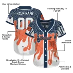 custom detroit tigers pattern drip navy white jersey best selling