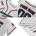 custom detroit tigers pinstripe lines white jersey best selling