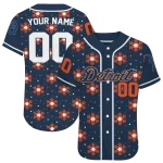 custom detroit tigers snowflake festive navy jersey best selling