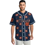 custom detroit tigers snowflake festive navy jersey best selling