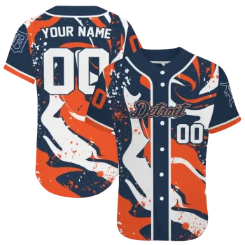 custom detroit tigers splash swirl navy jersey best selling