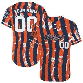 custom detroit tigers stripe paint navy jersey best selling