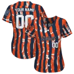 custom detroit tigers stripe paint navy jersey best selling
