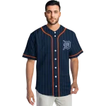 custom detroit tigers stripe pattern navy jersey best selling