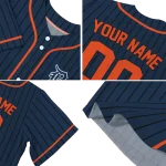 custom detroit tigers stripe pattern navy jersey best selling