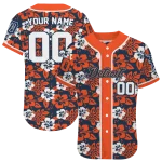custom detroit tigers tropical hibiscus orange jersey best selling