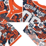 custom detroit tigers tropical hibiscus orange jersey best selling