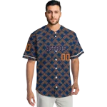 custom houston astros chevron interlock blue jersey best selling