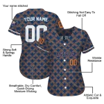 custom houston astros chevron interlock blue jersey best selling