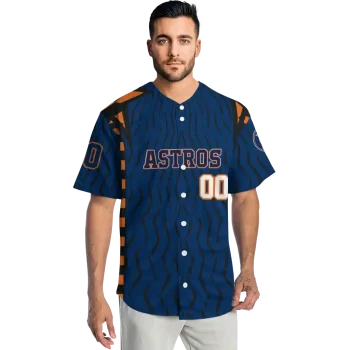 custom houston astros chevron rhythm blue jersey fashion forward
