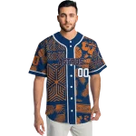 custom houston astros pineapple palm geo blue jersey best selling