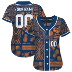 custom houston astros pineapple palm geo blue jersey best selling