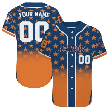 custom houston astros star burst orange jersey best selling