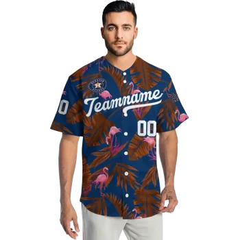 custom houston astros tropical flamingo blue jersey fashion forward