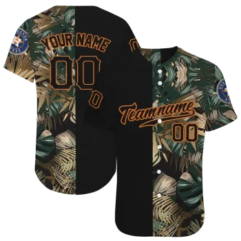 custom houston astros tropical foliage black jersey best selling
