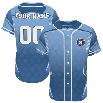 custom houston astros wavy flow blue jersey best selling