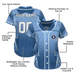 custom houston astros wavy flow blue jersey best selling