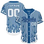 custom kansas city royals blazing stripes royal blue jersey best selling