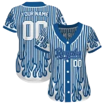 custom kansas city royals blazing stripes royal blue jersey best selling